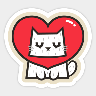 CAT HEART Sticker